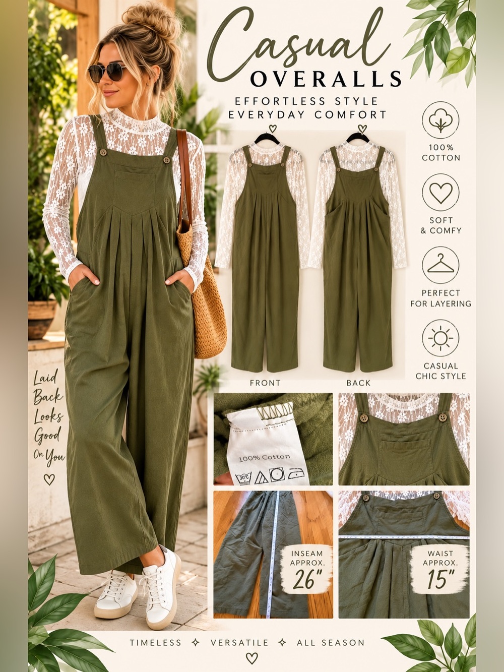 Cotton Overalls Set